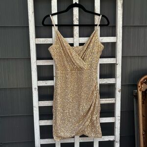 Windsor Sequin Gold Fancy Dress Large
